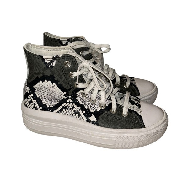 Converse l Chuck Taylor All Star Move High Authentic Glam Platform Sneakers 8 - Picture 2 of 10